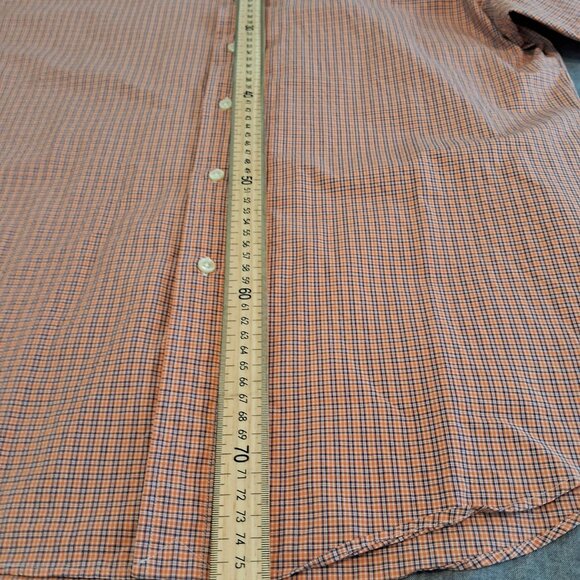Vintage Polo Ralph Lauren Men's Blue and Orange Button Down Shirt - Size L - Picture 10 of 10